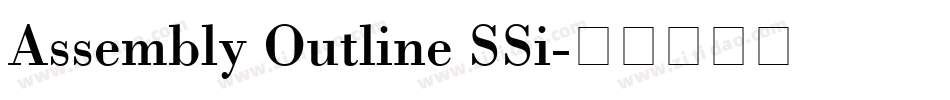 Assembly Outline SSi字体转换